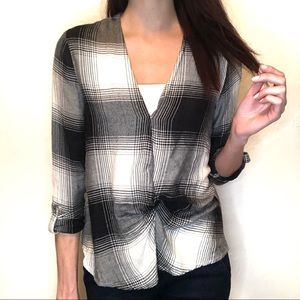 TOPSHOP Black and White Flannel Size 6